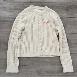 Zara Kids Cream Cable Knit Cardigan
